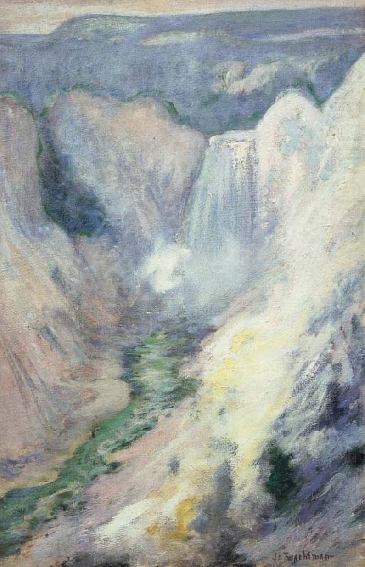 John Henry Twachtman Waterfall in Yellowstone china oil painting image